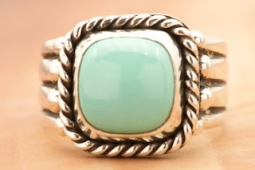 Genuine Manassa Turquoise Sterling Silver Ring